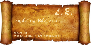 Legény Rózsa névjegykártya