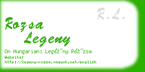 rozsa legeny business card